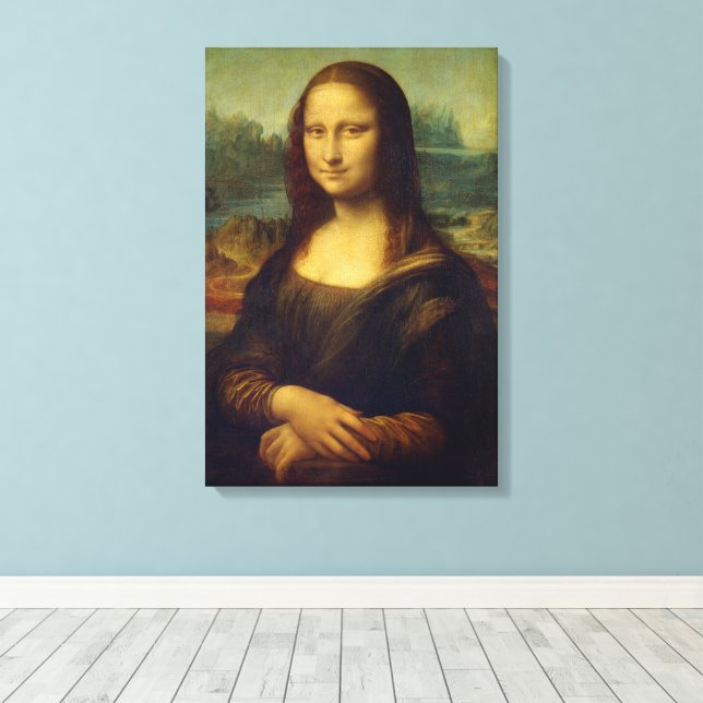 Mona Lisa | Leonardo da Vinci Leinwanddruck (Insitu (Holzboden))