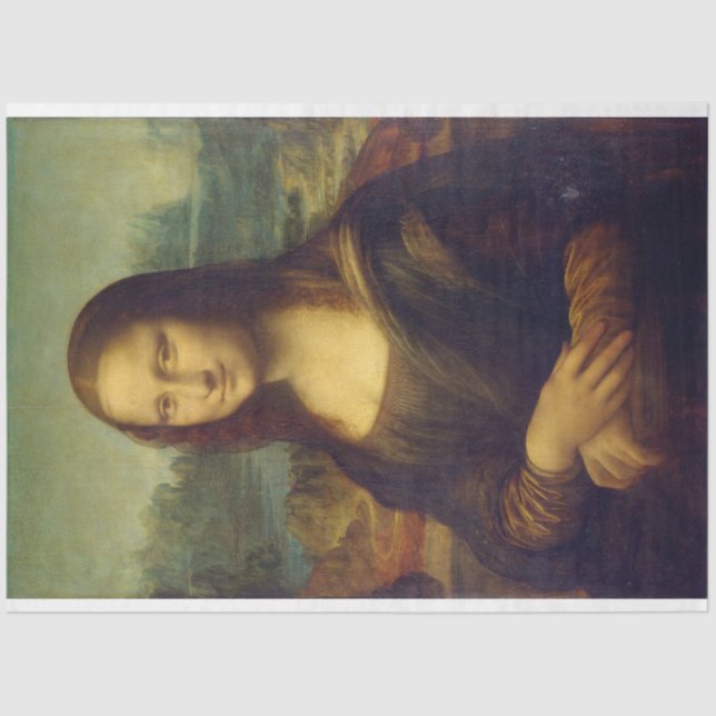 Mona Lisa, Leonardo da Vinci Seidenpapier (Vorderseite)