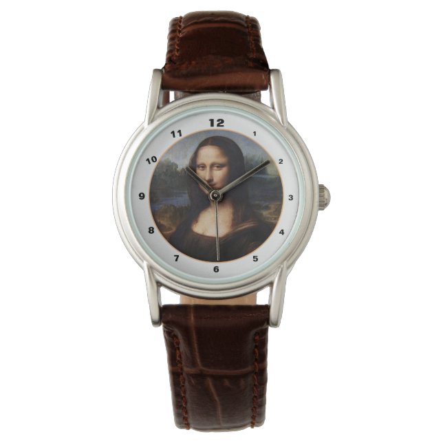 Mona Lisa & Leonardo da Vinci / Vintag Italien Armbanduhr (Vorderseite)