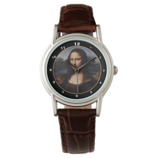Mona Lisa & Leonardo da Vinci / Vintag Italien Armbanduhr (Vorderseite)