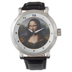 Mona Lisa & Leonardo da Vinci / Vintag Italien Wat Armbanduhr
