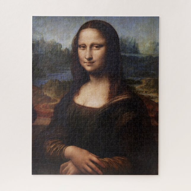 Mona Lisa & Leonardo da Vinci / Vintages Italien Puzzle (Vertikal)