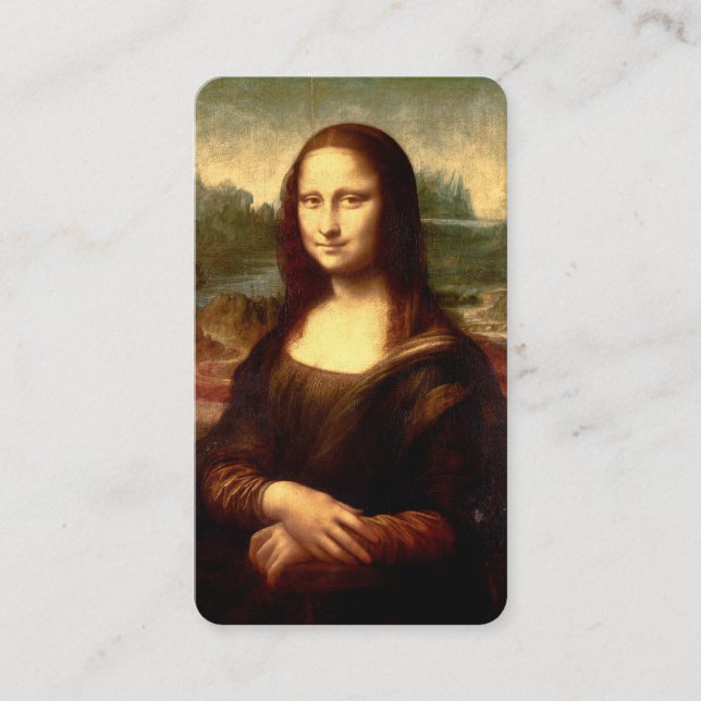 Mona Lisa Lesezeichen Visitenkarte (Vorderseite)