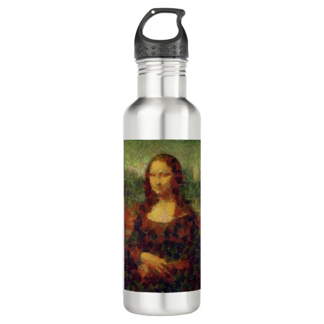 Mona Lisa Lettuce Vegane Kunstparadies Edelstahlflasche (Vorderseite)