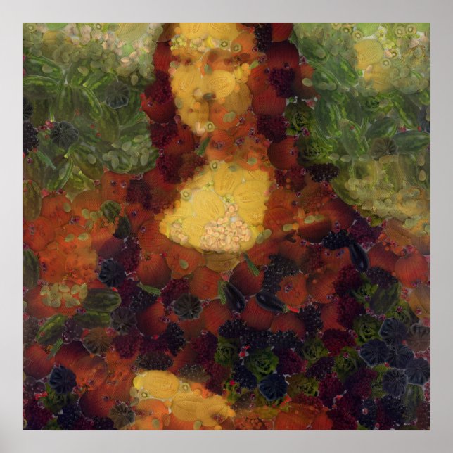 Mona Lisa Lettuce Vegane Kunstparadies Poster (Vorne)
