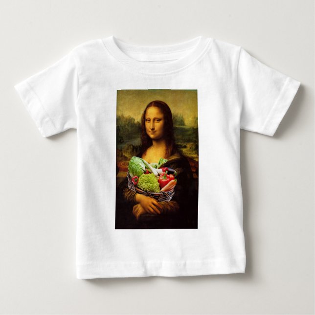 Mona Lisa Lieben Gemüse Baby T-shirt (Vorderseite)