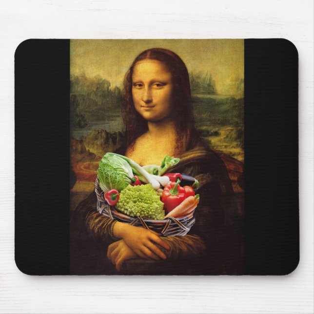 Mona Lisa Lieben Gemüse Mousepad (Vorne)