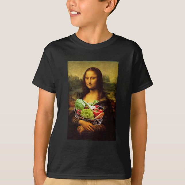 Mona Lisa Lieben Gemüse T-Shirt (Vorderseite)