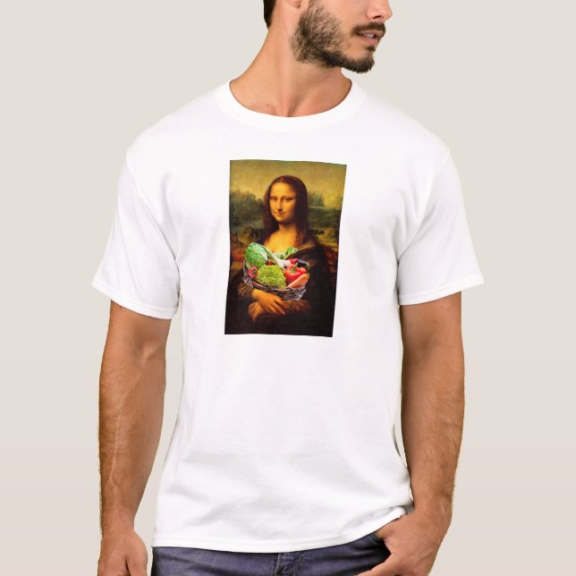 Mona Lisa Lieben Gemüse T-Shirt (Vorderseite)