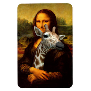 Mona Lisa Lieben Giraffen Magnet