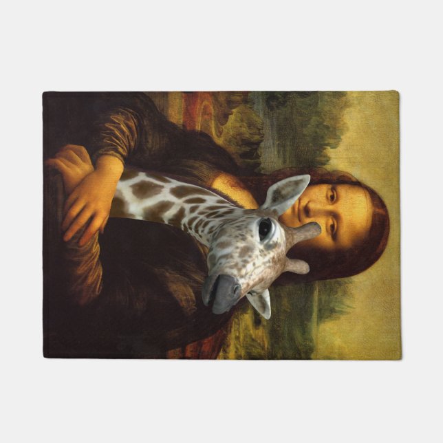 Mona Lisa Lieben Giraffes Fußmatte (Vorderseite)