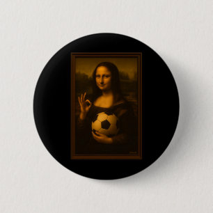 Mona Lisa liebt Fußball Button