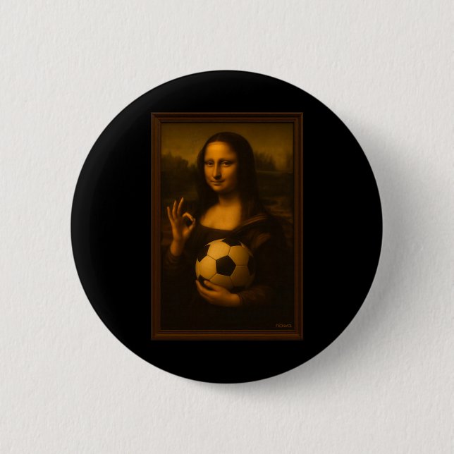 Mona Lisa liebt Fußball  Button (Vorderseite)