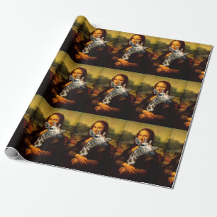 Mona Lisa liebt Giraffen Geschenkpapier
