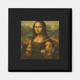 Mona Lisa Lifting Weights Strong Art gewinnt Bodyb Magnet