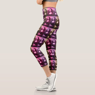 Mona Lisa Lila Pink Chocolate Capri Leggings