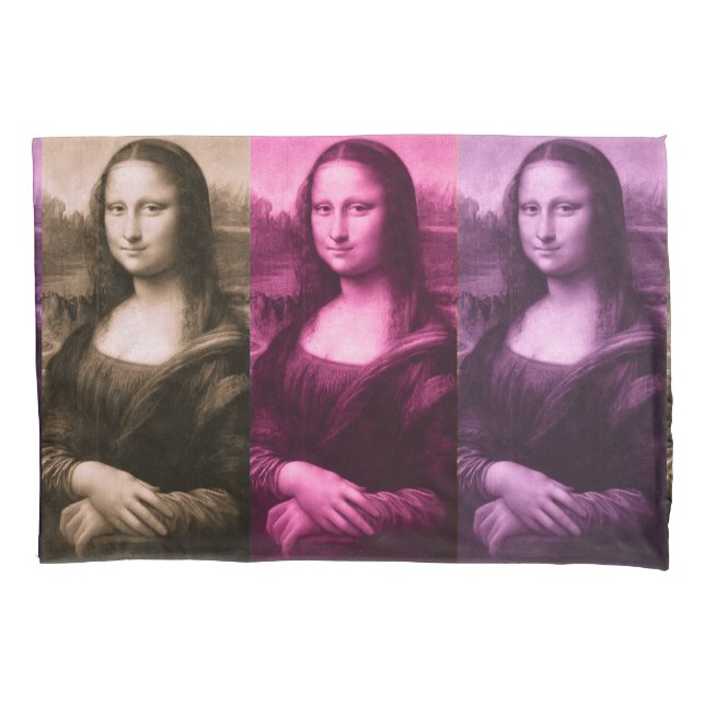Mona Lisa Lila Pink Chocolate Pillowcase Kissenbezug (Vorderseite)