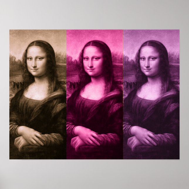 Mona Lisa Lila Pink Chocolate Poster (Vorne)