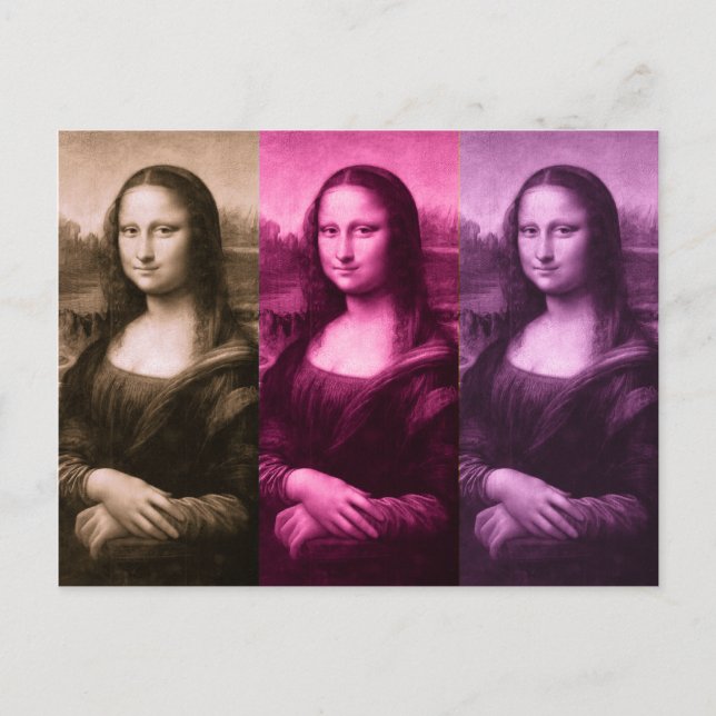 Mona Lisa Lila Pink Chocolate Postkarte (Vorderseite)