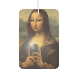 Mona Lisa macht mit Make-up Da Vinci ein lustiges Autolufterfrischer