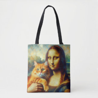 Mona Lisa malt La Gioconda mit Katze