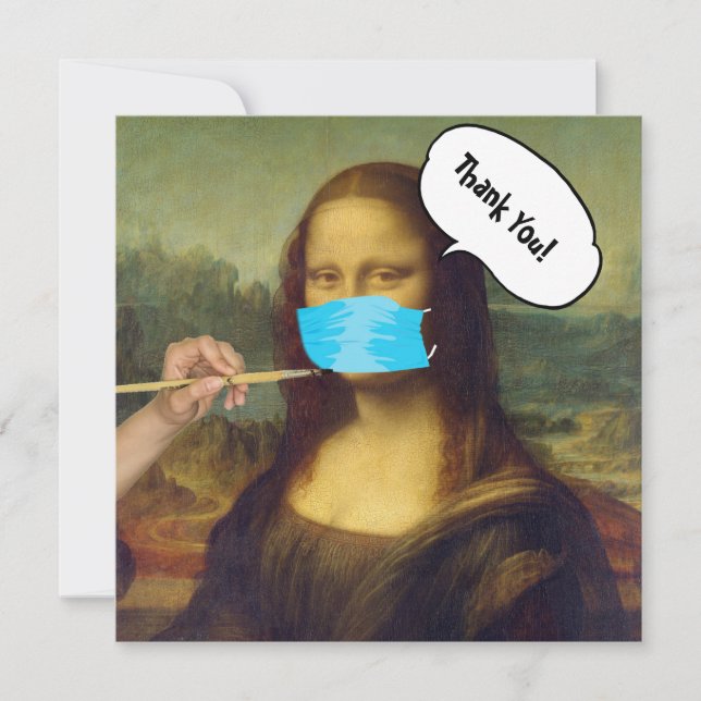 Mona Lisa masked Karte (Vorderseite)
