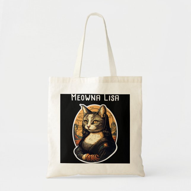 Mona Lisa Meowna Lisa Cat Lover Cat Owner Cat Mama Tragetasche (Vorne)