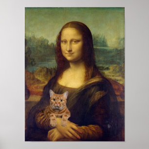 Mona Lisa mit Cat Poster