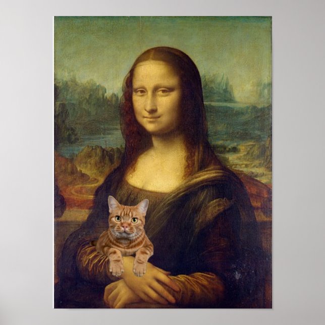 Mona Lisa mit Cat Poster (Vorne)