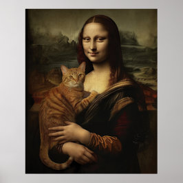 Mona Lisa mit Cat Poster