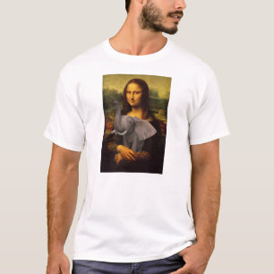 Mona Lisa mit Elefanten T-Shirt
