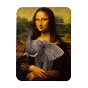 Mona Lisa mit Elephant Magnet