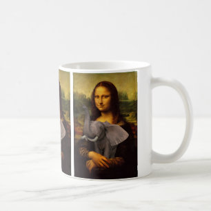 Mona Lisa mit Elephant Tasse