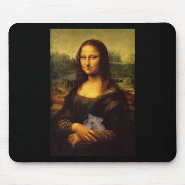 Mona Lisa mit Hamster Mousepad (Vorne)