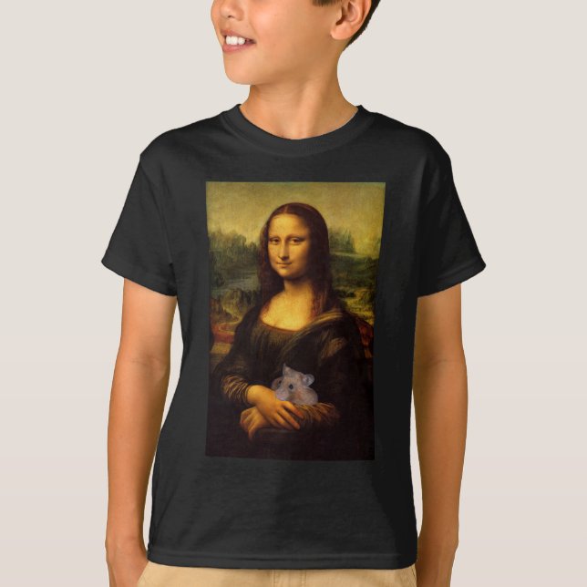Mona Lisa mit Hamster T-Shirt (Vorderseite)