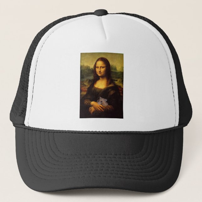 Mona Lisa mit Hamster Truckerkappe (Vorderseite)