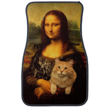 Mona Lisa mit ihrer Katze Katzen Liebhaber von Hau