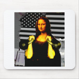 Mona Lisa mit KettleBells Mousepad