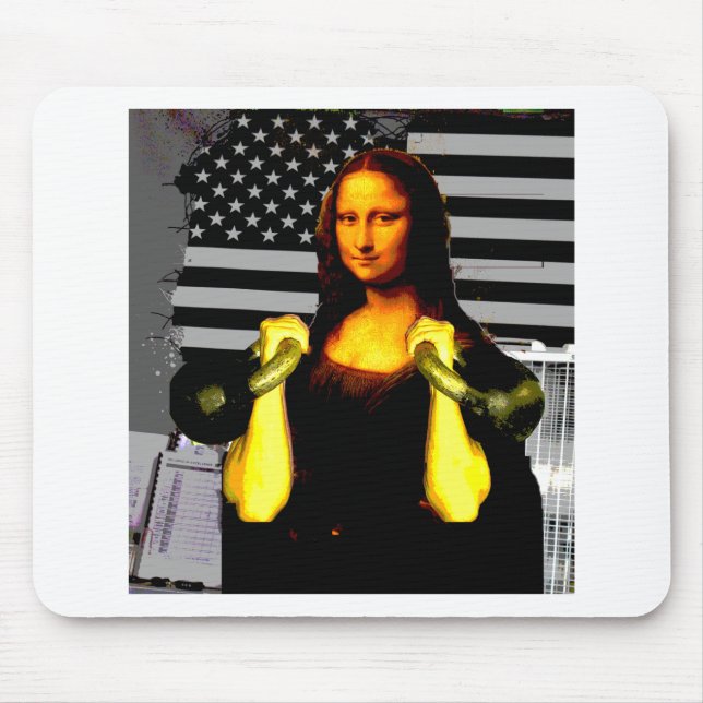 Mona Lisa mit KettleBells Mousepad (Vorne)