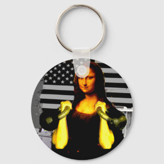Mona Lisa mit KettleBells Schlüsselanhänger