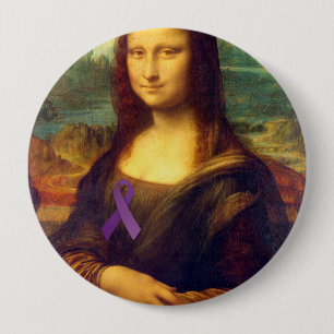 Mona Lisa mit Lila Band Button