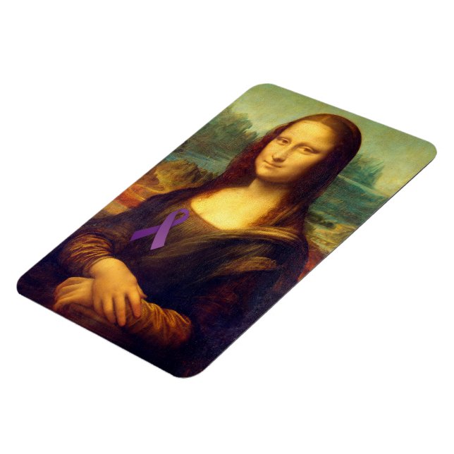 Mona Lisa mit Lila Band Magnet (Linke Seite)
