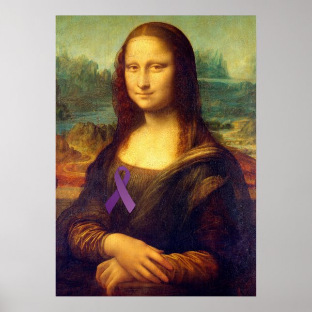 Mona Lisa mit Lila Band Poster (Vorne)