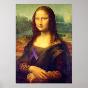 Mona Lisa mit Lila Band Poster