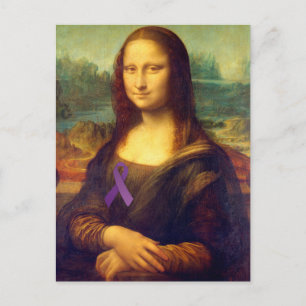 Mona Lisa mit Lila Band Postkarte