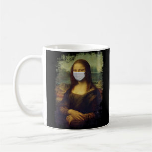Mona Lisa mit Maske Kaffeetasse