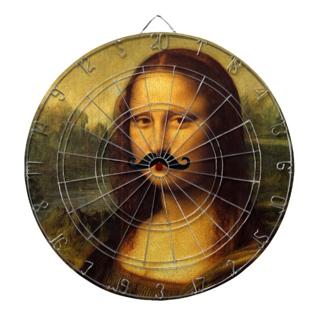Mona Lisa mit Mustache Dartscheibe (vorne)