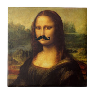 Mona Lisa mit Mustache Fliese