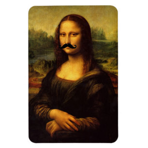 Mona Lisa mit Mustache Magnet