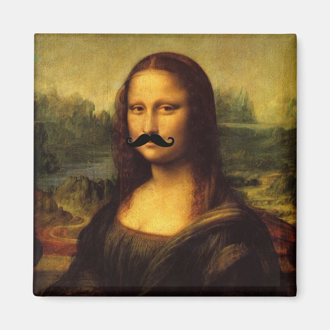 Mona Lisa mit Mustache Magnet (Vorne)